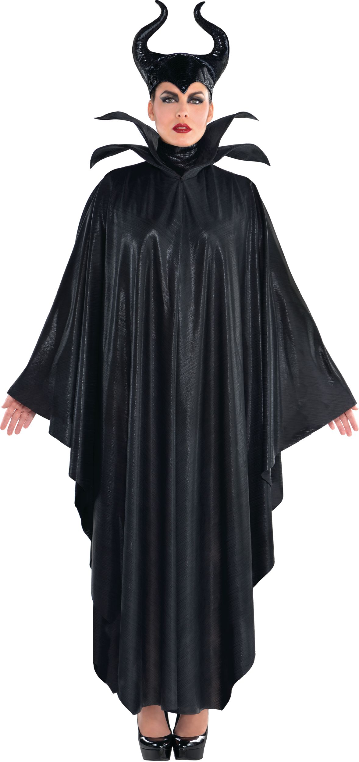 Women's Disney Sleeping Beauty Maleficent Black Dress with Headband Halloween Costume, Assorted Sizes